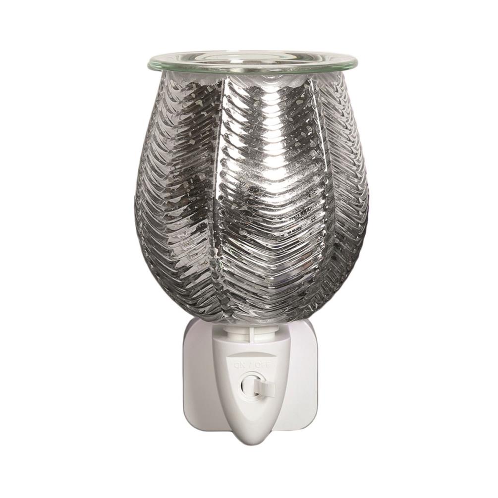 Aroma Silver Lustre Ribbed Plug In Wax Melt Warmer £13.04